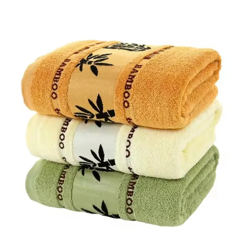 NEW 4-6 PCS Set 100% Bamboo Fiber Towels Sets Home Bath Towels Adults Face Towel Thick Absorbent Luxury Bathroom Towels Seaside Beach Shower Bathroom Hotel Towels