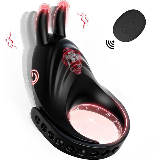 Adult Adjustable Cock Ring for Men Remote Control Vibrating Penis Ring Ejaculation Delay Clitoris Stimulation Sex Toy for Couples