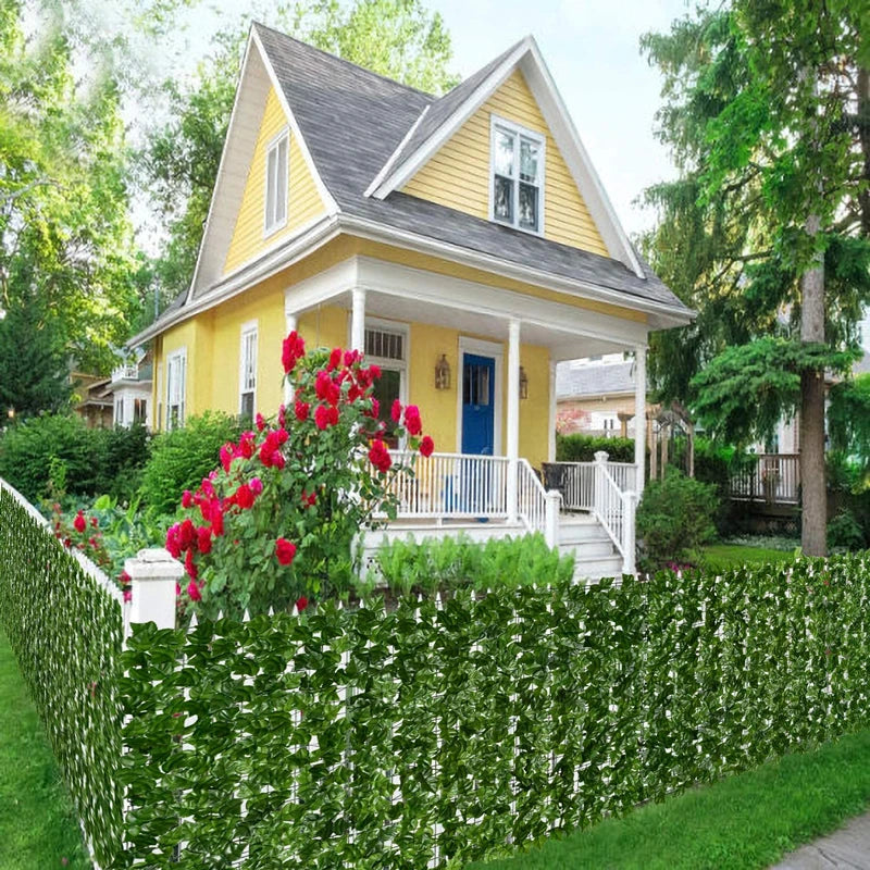 NEW Arrivals 50×500cm Leaf Fence Ivy Privacy Screen Balcony Privacy Garden Leaves Fence Artificial Hedge Apple Leaf Outdoor Fence Decoration Accessories Home Supplies