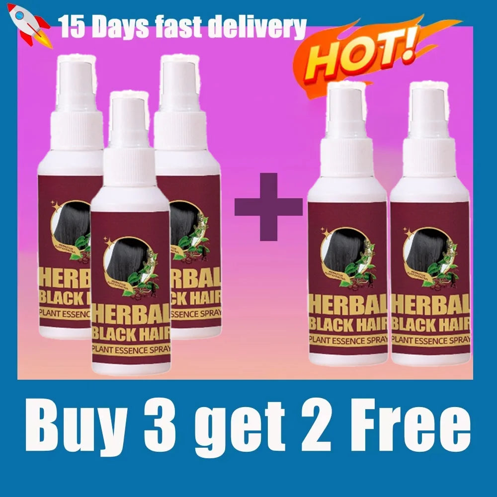 TikTok Hot-Selling Buy 10 Get 12 Free Herbal Black Hair Liquid for Frizz, Dryness, and Smoothness,  White Gray Hair Killer Remove  Restore Korean Hair Care Products
