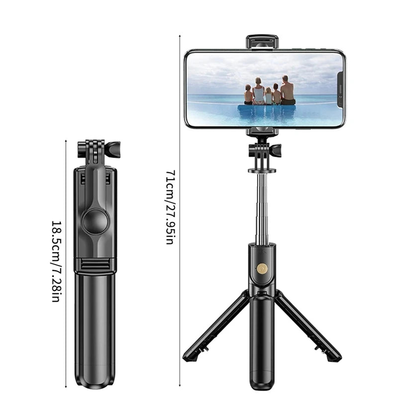Handheld 360 Degree Flexible Sports Camera Monopod Stand Mobile Phone Holder Mini Selfie Stick Tripod With Wireless Remote