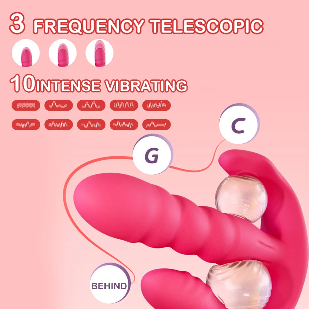 NEW Arrivals 3 in 1 Panties Vibrators Wearable Female Sex Toys Wireless Remote Vibrator for Women G Spot Clitoris Stimulator Anal Massager Ladies Sex Store Supplies