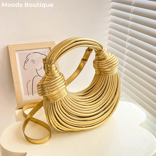 Luxury Evening Purses For Women Golden Noodle Knot Design Business  Dinner Party Clutch Bag Luxury Designer Purses And Handbags Accessories Supplies