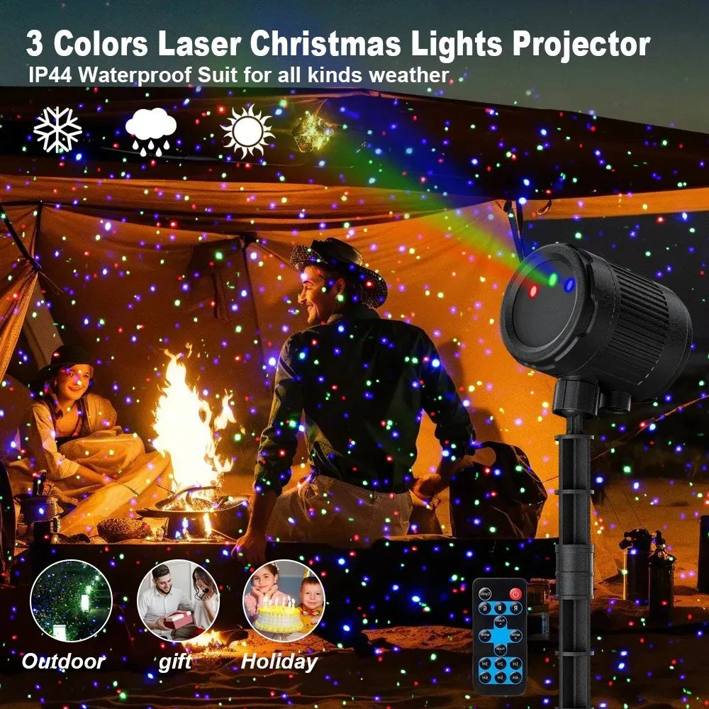 For Home Villa Dynamic Colorful Firefly Projection Lamp with Remote Control Light Adjustment Outdoor Waterproof Courtyard Lawn Garden Landscape Projector Lights System