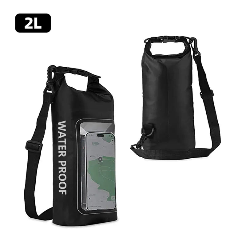 5L Large Capacity Dry Bag Swimming Pack Touch Screen Outdoor Waterproof Kayak Storage Bag Trekking Drifting Rafting Surfing Boating Backpack