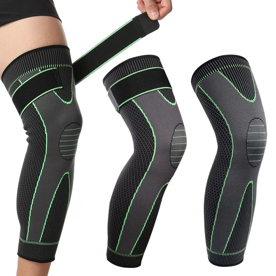 NEW Arrivals  1Piece Sports Kneepad Men Pressurized Elastic Knee Pads Pain Relief Treatment Support Braces Fitness Gear Basketball Volleyball Cycling Fitness Gym Outdoor Running Brace Protector Sports Accessories Supplies