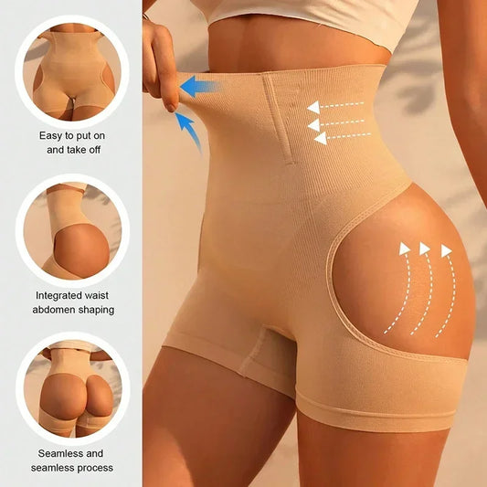 Black/Beige Color Women's Butt Lifter Shapewear Sexy Show Buttocks Body Shaper Hip Enhancer Tummy Control Panties Seamless Shorts Slimming Underwear