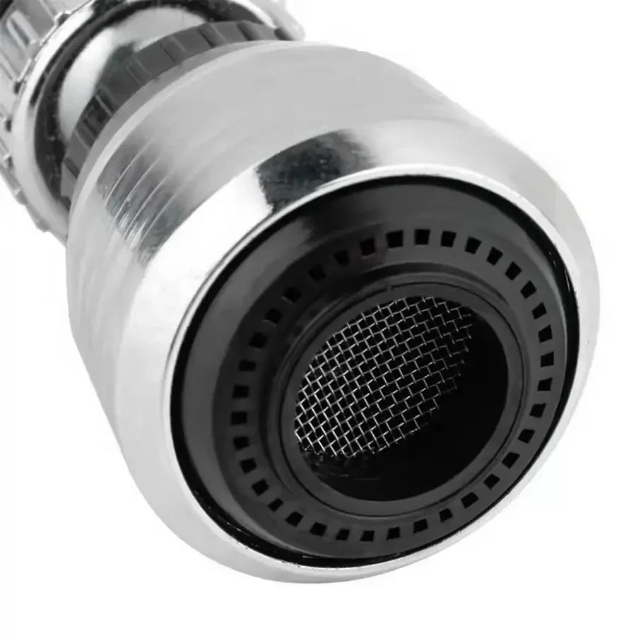 Kitchen Bathroom Stainless Steel Faucet Sprinkler Water-Saving Device Lengthening Rotating Splash Proof Sprinkler Spray Extender Bubbler