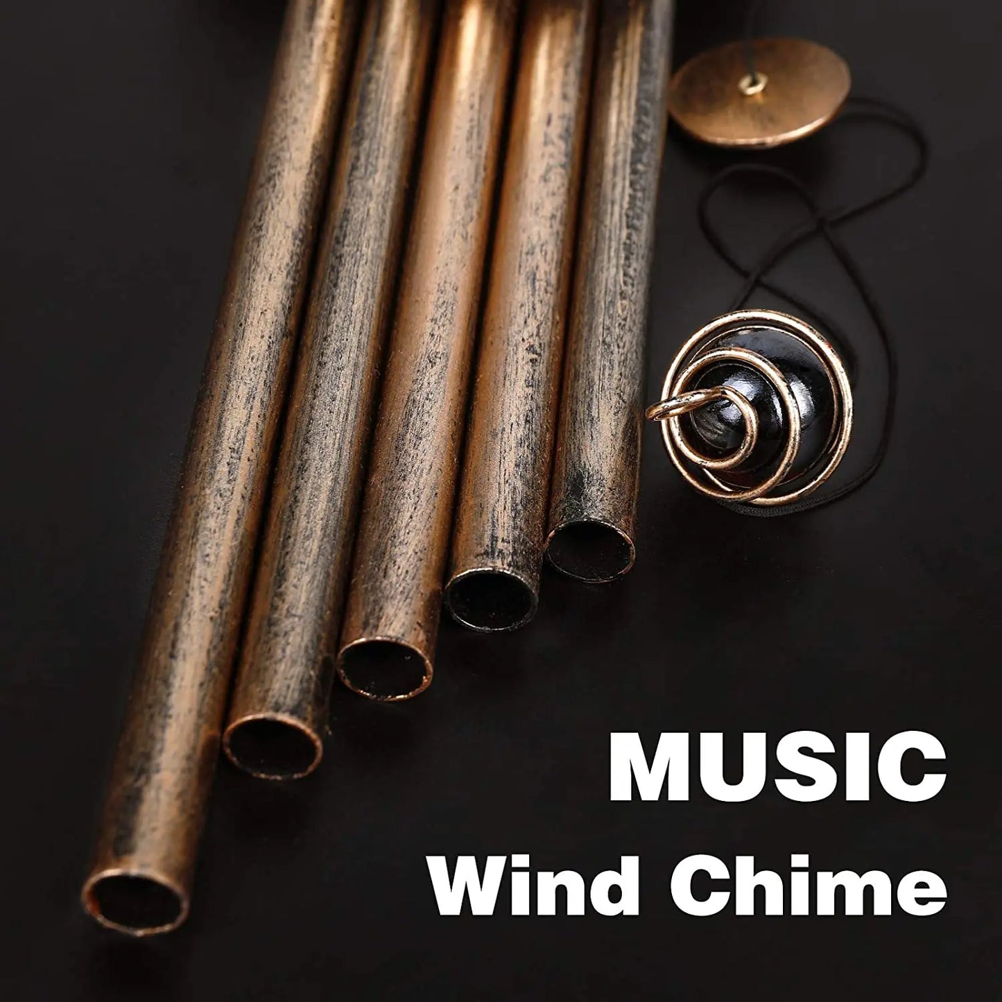 NEW Arrivals Moon/Star/Sun Wind Chimes Outdoor Glowing Moon Sun Stars Solar Glowing Wind Chime Metal Tubes Wind Bells for Home Decor Waterproof Chimes Gift