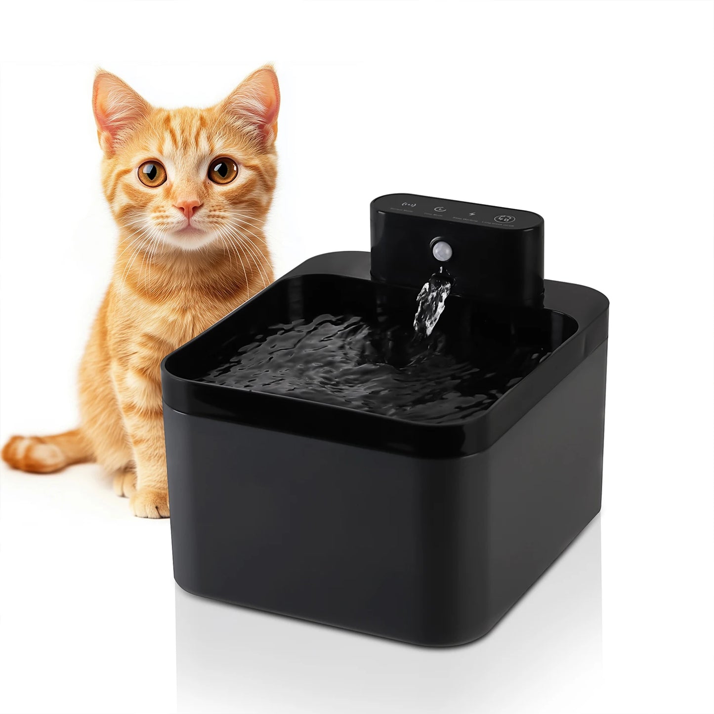 NEW Arrivals 2.2L 2 Water Modes Cat Water Fountain Battery & Sensor 2 in 1 Drinking Fountain For Cats Dog Drinker Wireless Pet Water Dispenser Accessories Pets Supplies