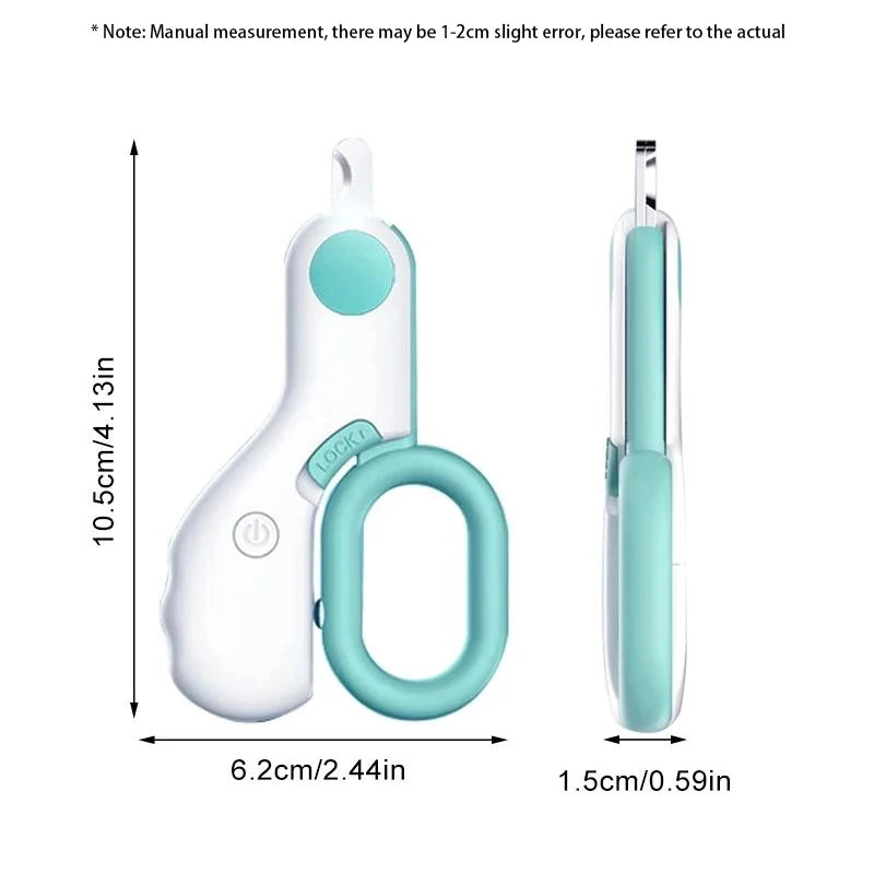 Led Light Cat and Dog Nail Clippers Professional Pet Nail Trimmer with Safety Lock Small Dog and Cat Animal Care Grooming Tool Set
