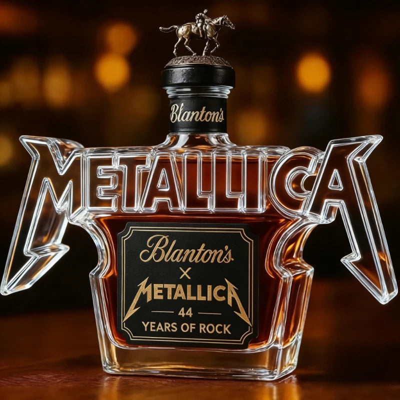 METALLICA Rock Band Shaped Whiskey Decanter Crystal 44th Anniversary Metal Home Display Wine Bottle Collectible Gift for Home Night Club Bars Pubs Barware Accessories