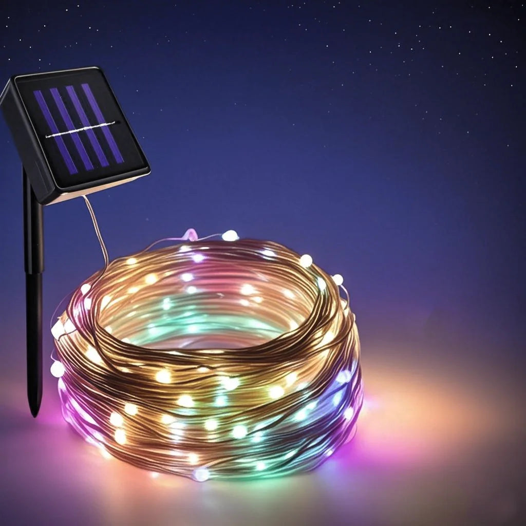 2 PCS Set 30M 300 Led Solar Lights Outdoor Dusk to Dawn Solar Fairy Lights Waterproof 8 Modes Solar Christmas Lights for Outside Patio Garden Gazebo Decoration Lighting Accessories