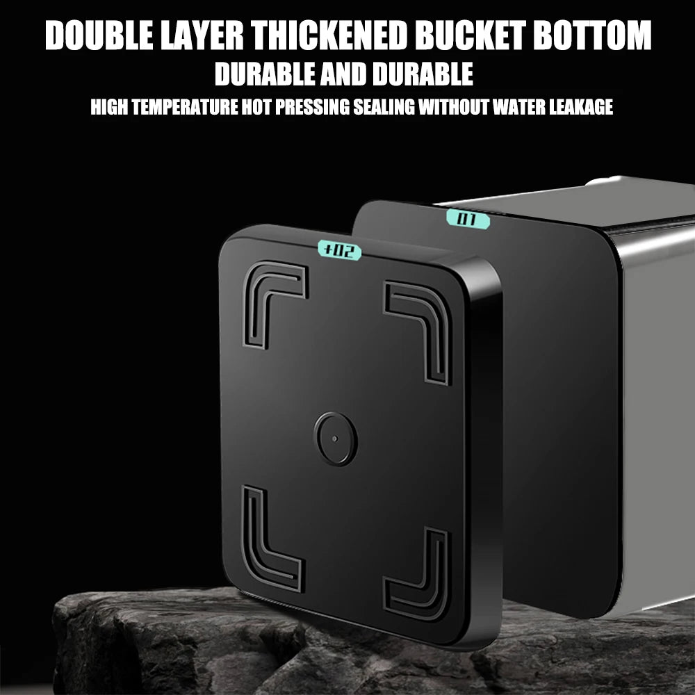 14L Transparent Fishing Bucket Portable Folding Storage Box EVA Live Fish Bag Folding Fishing Bucket