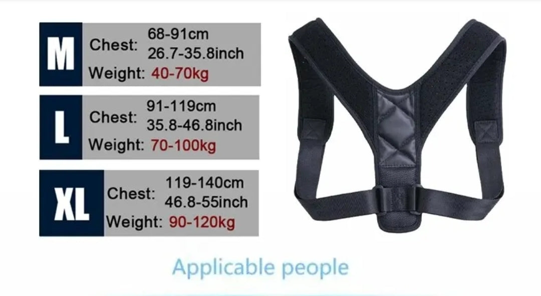 Back Posture Correction Belt Hunchback Prevention Correction of Sitting Posture Unisex Breathable Body Shaping