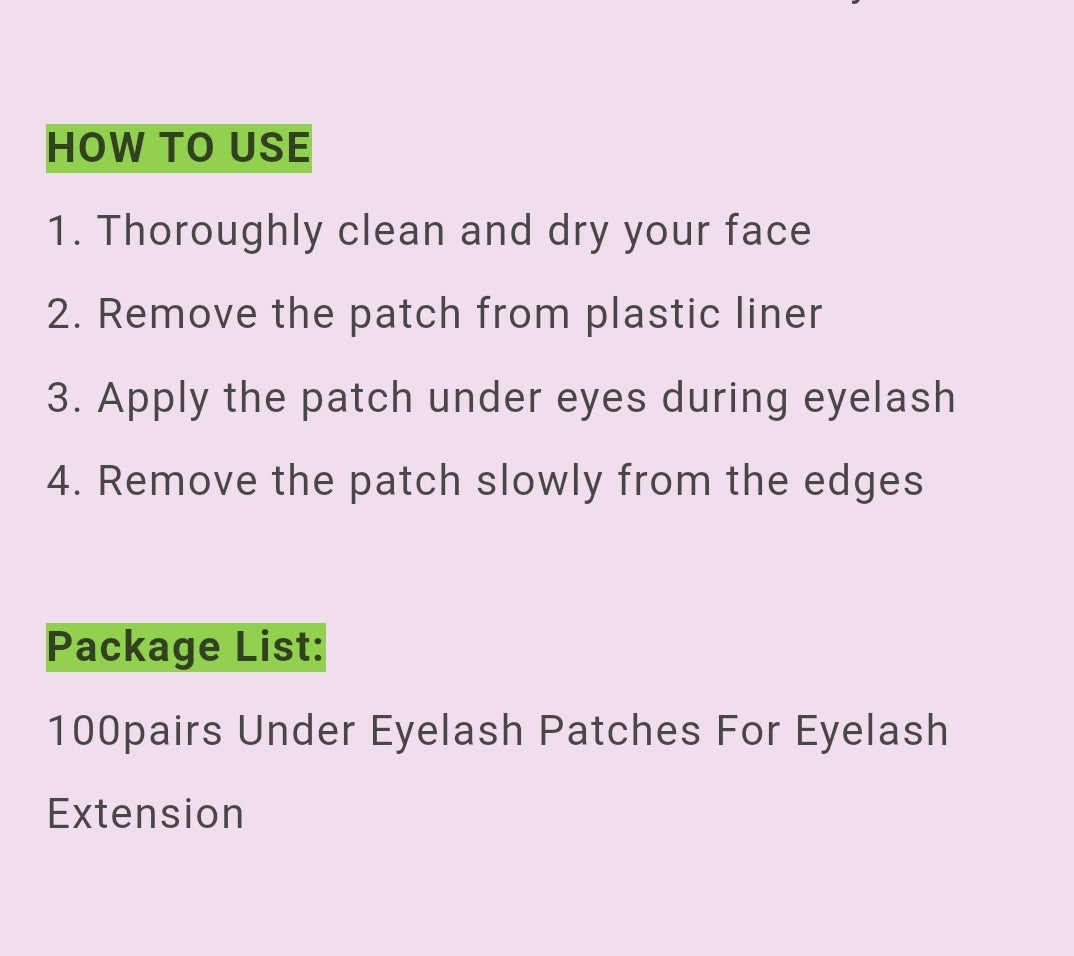 100pairs U Shape Eyelash Pads Grafted Lash Hydrogels Gel Patches Under Eye Pads for Eyelash Extension Tips Sticker Makeup Tools