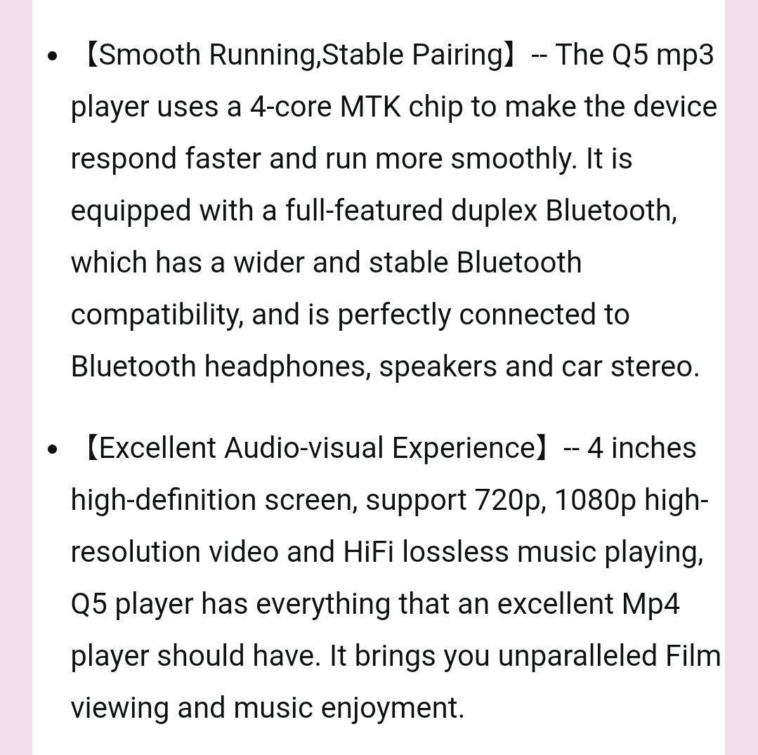 Portable WiFi MP4 Player Bluetooth MP5 HiFi Sound Music  MP3 Player 4.0 "Full Touch Screen FM/Recorder/Browser/Support Max 512GB