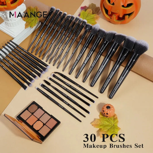 30Piece Makeup Brushes Set Professional Concealer Foundation Blush Eyeshadow Brush Synthetic Kabuki Fluffy Bristles Brush