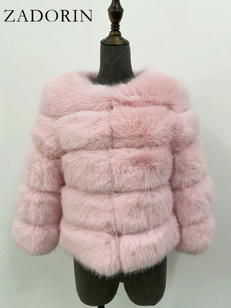 Low-Price Sales are Limited NEW Arrivals Luxury S-5XL 8 Colors Mink Coats Autumn Winter Fluffy Black Faux Fur Coat Women Thick Winter Warm Snow Outwear Evening Nightclub Party Faux Fur Jackets Ladies Girls Luxury Fashion Clot