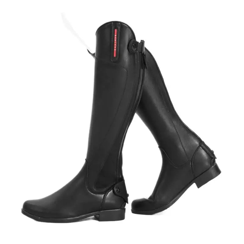 Riding Leather Boots 38-44 Size Cowhide Long Stretch Cowboy Men's and Women's Horse Riding Obstacle Boots Equestrian Footwear Supplies