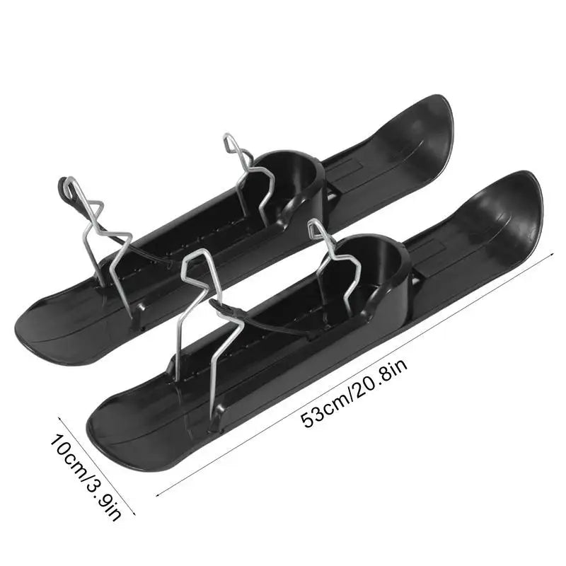 Snow Skis Set Outdoor Iced Roads Anti-Slip Training for Baby Strollers Wheelchairs Cycling Skiing Sled Portable Balanced Scooter For Ski Resorts Golf Carts Strollers