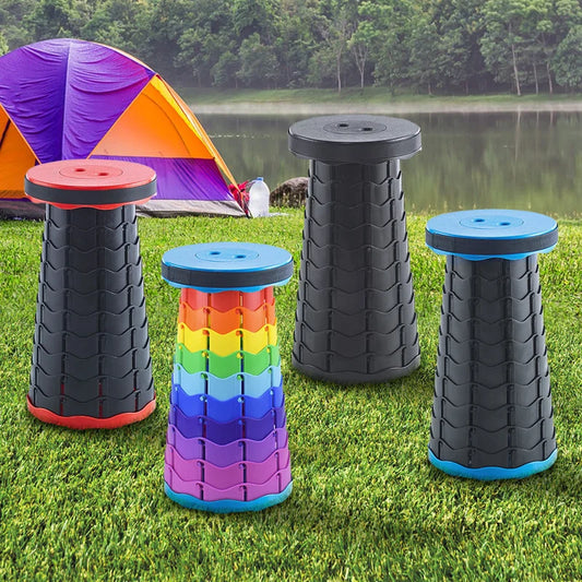 Portable Round Folding Chair Accordion Chair Height Adjustment Simple Tool Elephant Swing Playground Queue Chair