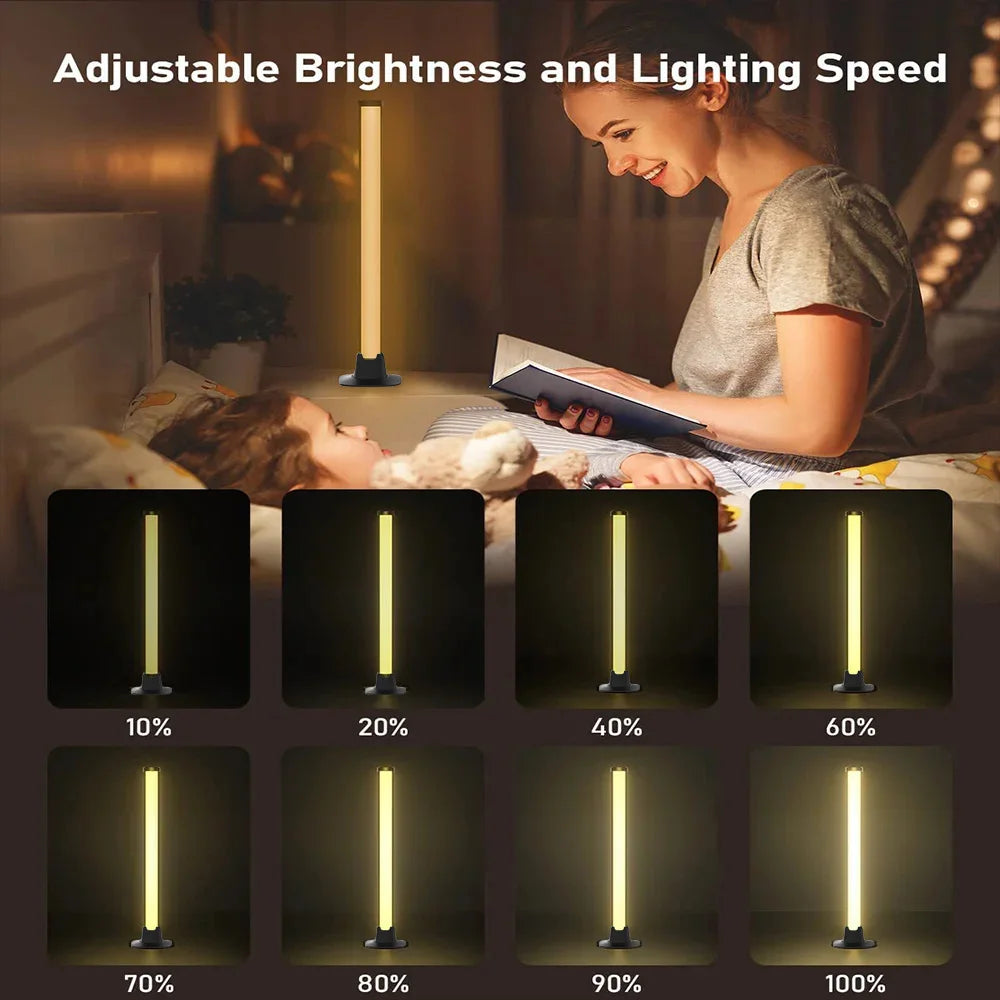 NEW Arrivals 30/55cm RGB Backlight Bar Desktop Atmosphere Light LED Music Rhythm Sensing Decoration Lamp Gaming Bedroom Festival Night Light