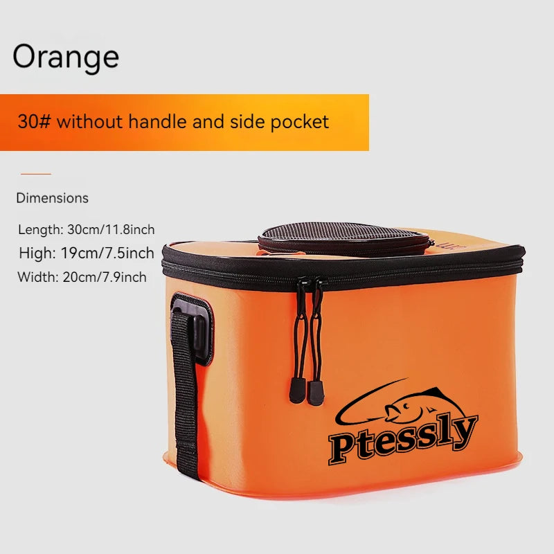 Small(30-11L) Large (40-28L) Durable EVA Portable Fishing Gear Bag - Quick-Collapse Live Fish Bucket & Tackle Storage - Perfect Camping Water Sea Container River Lakes Fishing Accessories