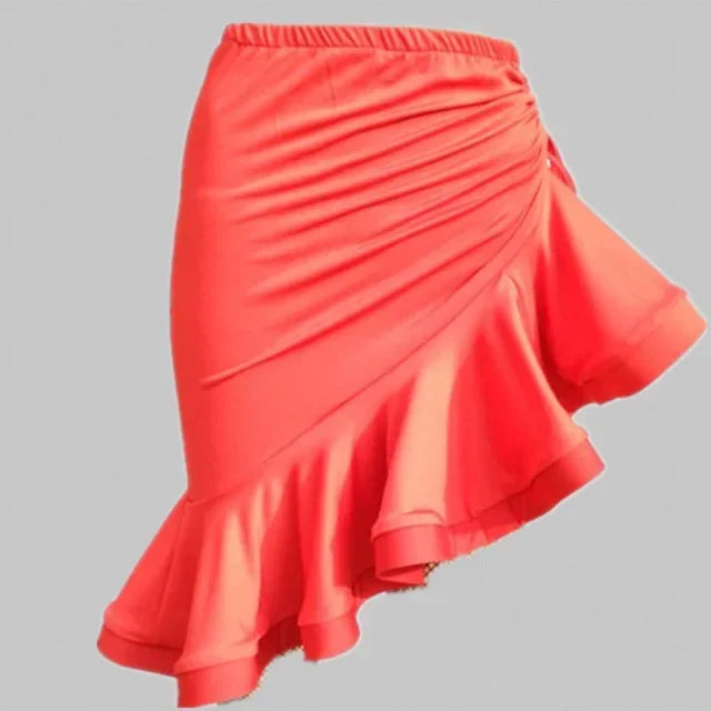 NEW Arrivals S-3XL Leopard  Women Classic Latin Dance Costumes Asymmetrical Ruffle Mermaid Skirt Lady Salsa Cha-cha Tango Rumba Girls Dress Ballroom Competition Dancing Ladies Dresses