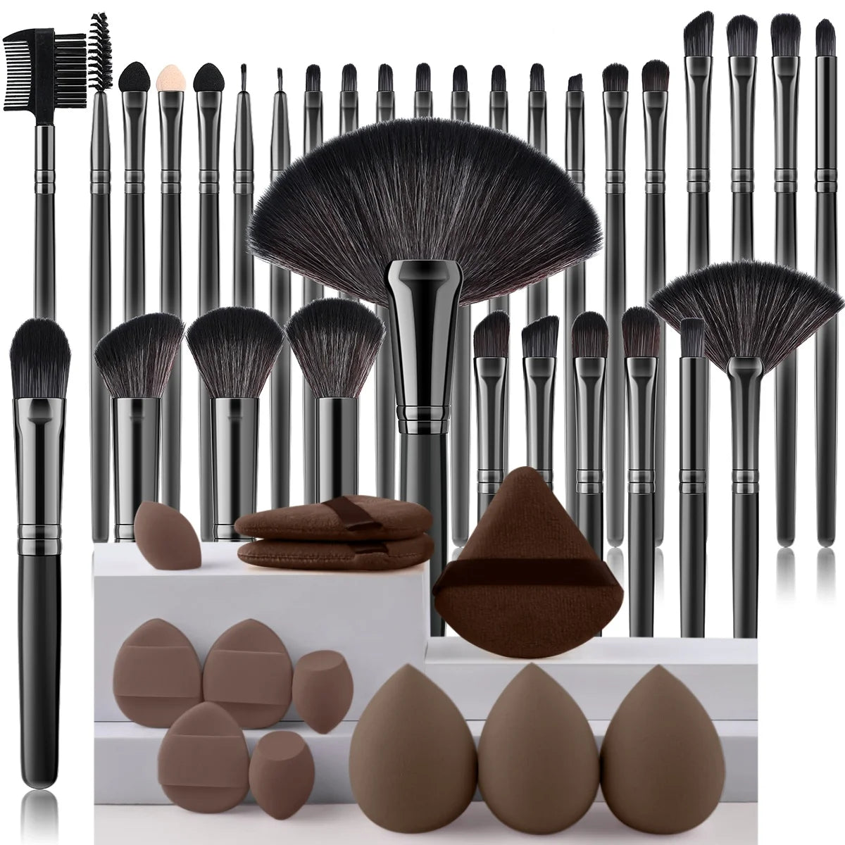 32 PCS Set 27 Colors  Professional Makeup Brush Set Cosmetic Tools for Powder Eye Shadow Foundation Blush Blending Beauty Makeup Brush Kit for Makeup Starters Women Cosmetic Tool Sets