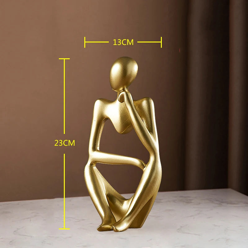 Home Decoration Luxury Accessories Feng Shui Gold Statuette Study Desk Ornaments Luxury Living Room Decoration Figurines Interior