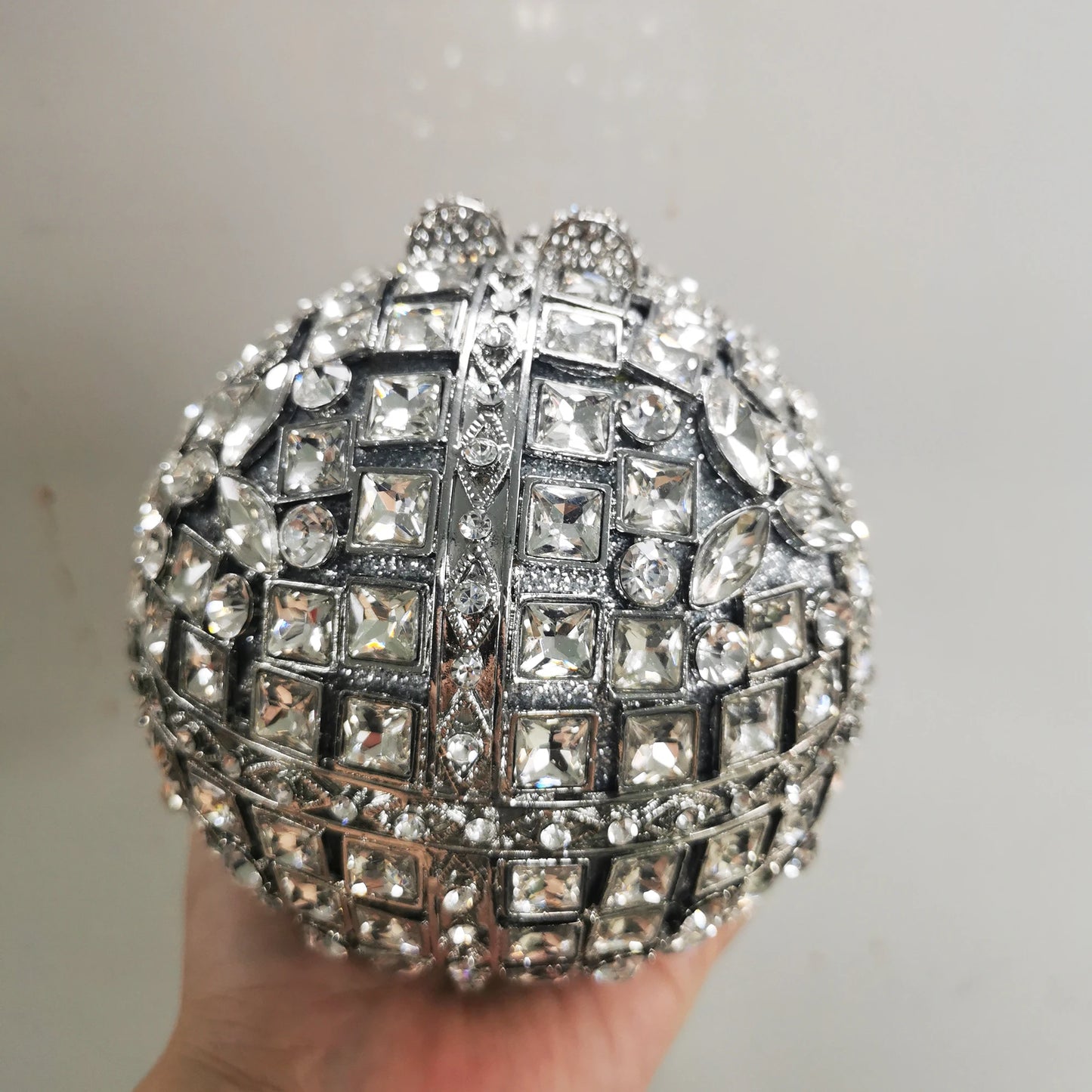 5 Colors Woman Luxury Diamond Crystal Stone Ball Shape Evening Bag Banquet Birthday Evening Wedding Party Lady Handbag Wedding Bridal Diamond Hollow Purse