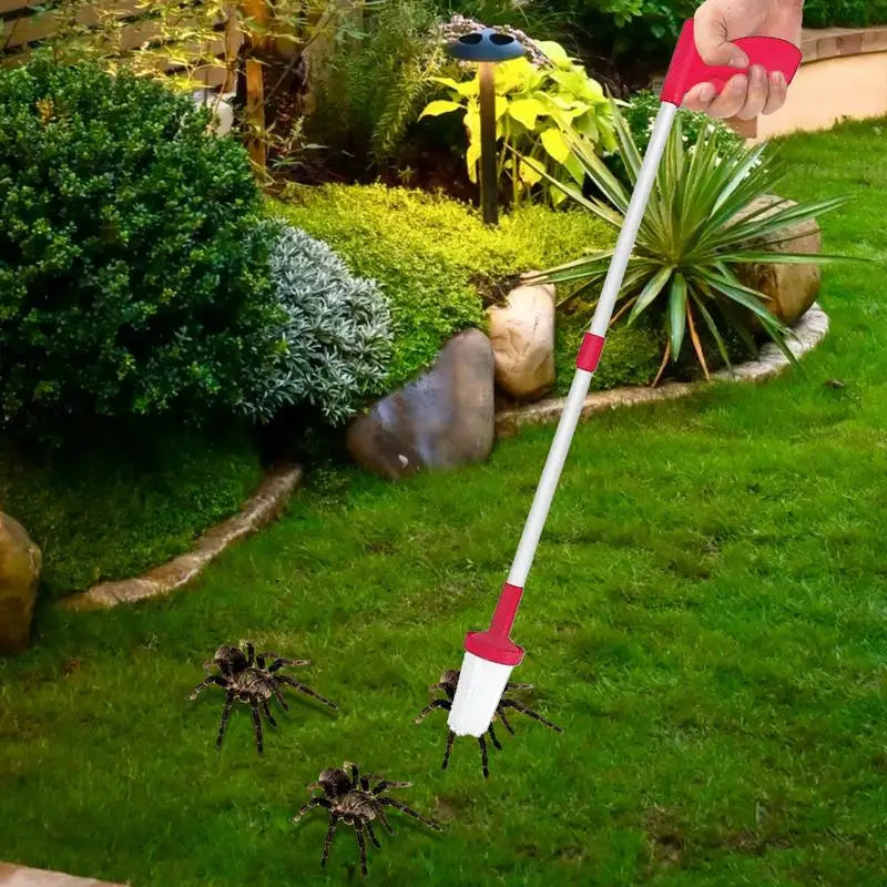 NEW Extra Long Spider Cockroaches Grabber Folding Handheld Fly Catcher Spider Catcher Traps Long Handle Cockroach Grabber For Kitchen  Garden Camping Home Outdoor Cleaning Accessories