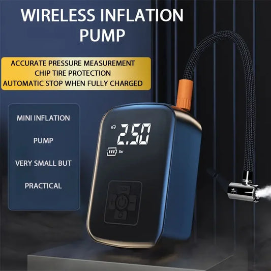 NEW Arrivals Wireless Air Compressor Portable Universal Electric Air Pump Tire Sensor Mini Inflatable Treasure for Car Motorcycle Basketball Mattress Bicycle