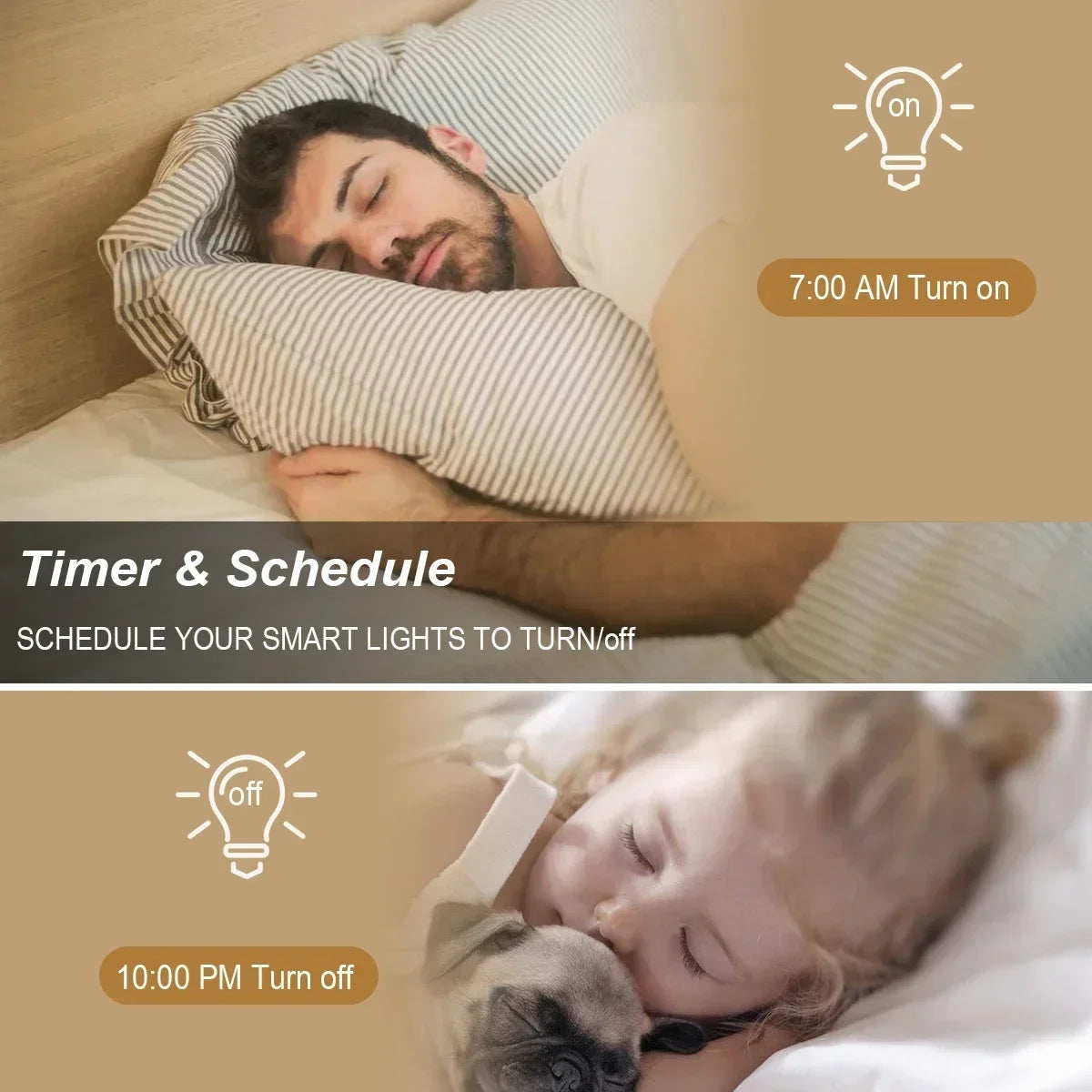 NEW Arrivals Alexa Google RGB Smart LED Bulb Dimmable TUYA  Gu10 C37 A60 T37 E14 E27 B22 Light Wi-Fi Magic Lamp AC 110V 220V Romantic Atmosphere for Living Room Bedroom Party