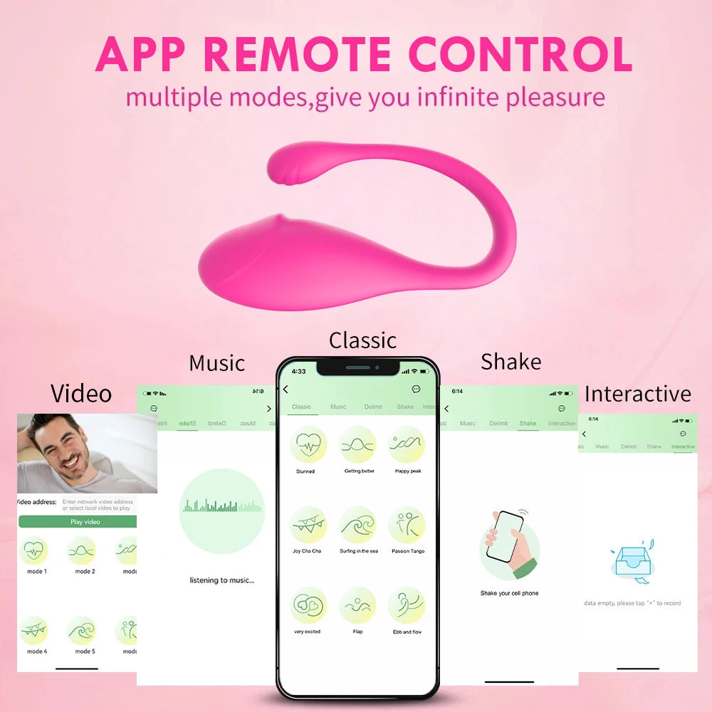 10 Modes Wireless Bluetooth APP Vibrator Female Remote Control Wearable Egg Clitoris Stimulator G Spot Massager Sex Toys for Women Endless Pleasure Adults Panties Sex Toys Supplies