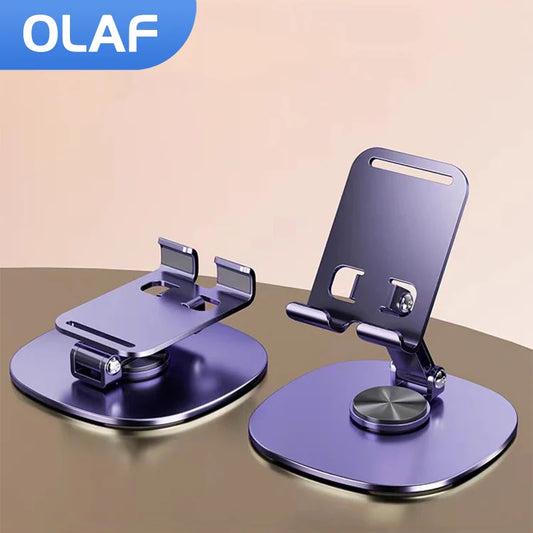 NEW Arrivals Olaf Rotating Table Cell Phone Holder Support Desktop Stand For iPad Samsung iPhone 15 14 13 Mobile Mount