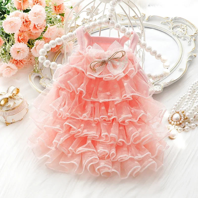 Summer Princess Dog Dress for Little Small Puppies Pet Animal Cat Tutu Wedding Party Skirt Clothes for Chihuahua Poodle