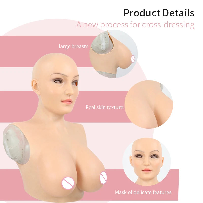 Silicone Breast Forms for Crossdressers Breast Plate Crossdresser Silicone Fake Boobs Transgender Cosplay Drag Queen Clothing Costumes Supplies