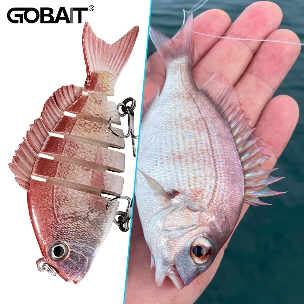 Swimbait Sinking Lure 16.5g 8cm Multi Joint Lure Slow Sinking Pencil Metal Joints VIB  Pike Treble Hooks Carp Fishing Tackle Hard Bait Fishing Accessories