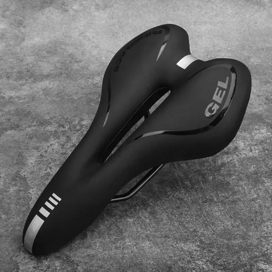 NEW Bike Saddle Gel MTB Mountain Road Cycling Seat For Men Women PU Leather Silicone Comfortable Soft Shockproof Bicycle Cushion Bikes Parts Accessories Sports Supplies