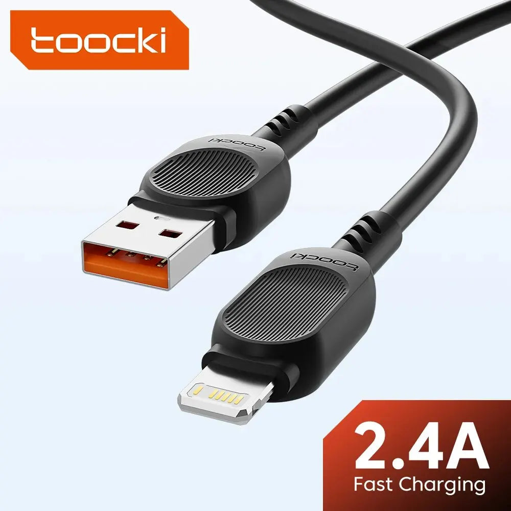Toocki 3Pack 2.4A USB Cable For iPhone 14 13 12 11 Pro Max Mini Xs Xr X8 iPad MacBook Fast Charging Lightning Cable Cord Data
