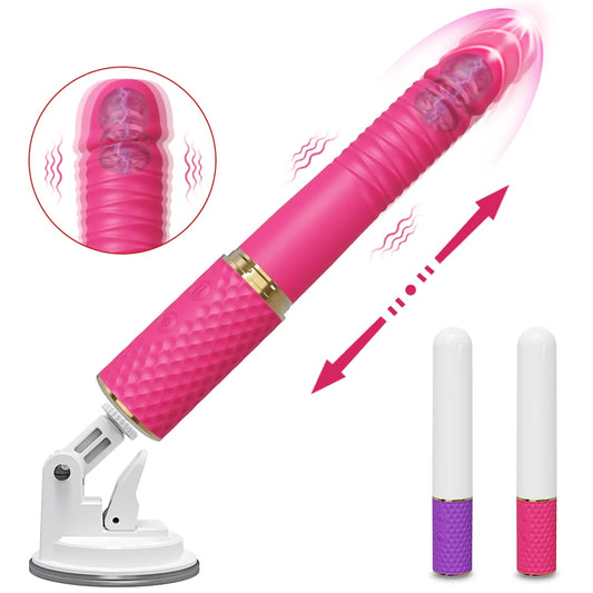 Sex Machine Telescopic Dildo Vibrator Automatic Upordown Thrust Massager Female Clitoris G-spot Vaginal Stimulation Masturbator