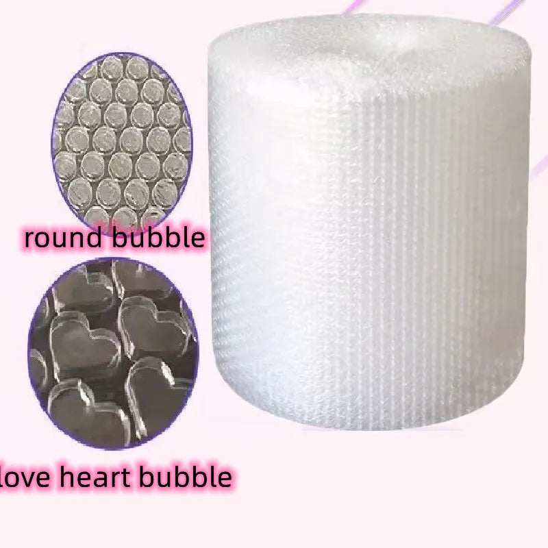 NEW Arrivals 1 Roll 20cm X 35meters Transparent Bubble Mailers Air Bubble Film Clear Love Heart Packing for Shipping Packaging Wrap Sheet
