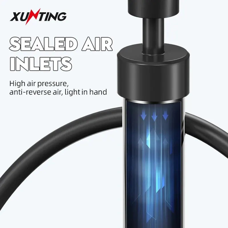 Bike Floor Pump MAX 130PSI Powerful and Ergonomic Inflator for Road and MTB Bikes - Schrader and  Valve Compatible