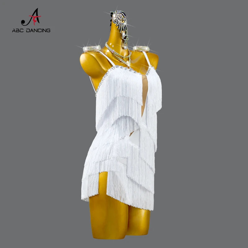 New Arrivals Latin Dance Ballroom Competition Dancing Dress Sexy Women Ballroom Skirt Practice Wear Prom Costume Ladies Line Suit Girls Clothes Customized Dresses