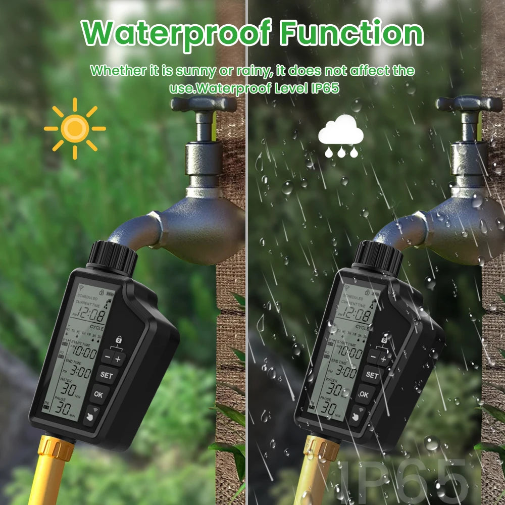 WiFi Timer Smart Dual Water Timer Garden Farm Irrigation Controller Program Timer  Irrigation Timed Watering Valve
