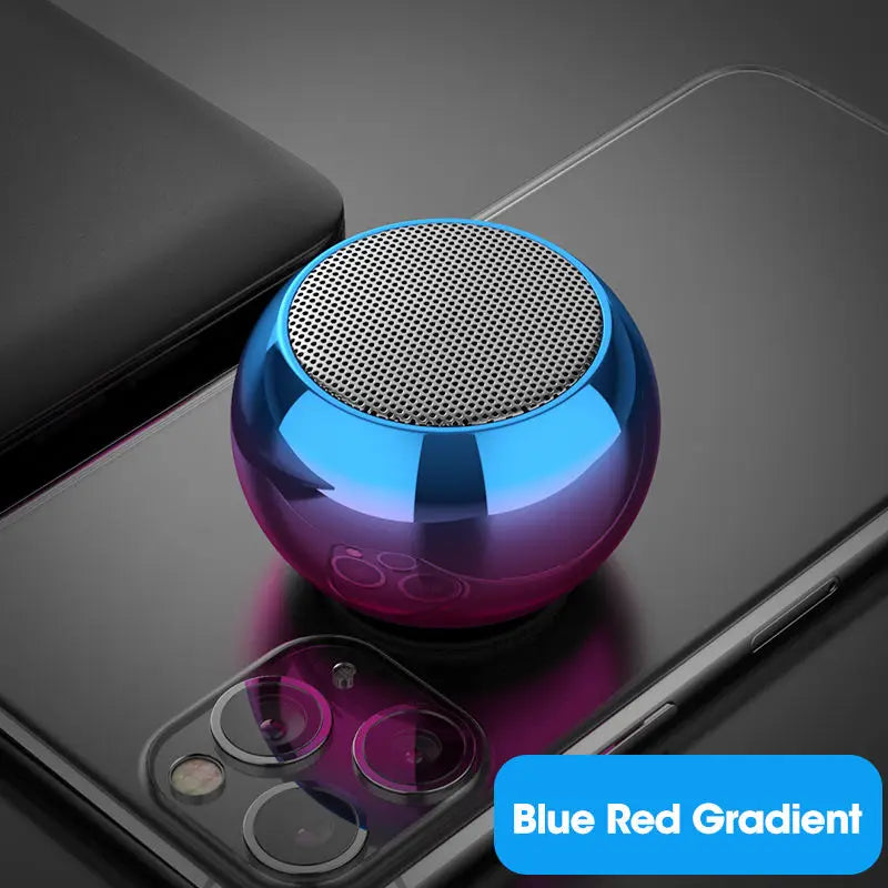 NEW Arrivals Wireless Bluetooth Speaker Portable Small Steel Gun Metal Heavy Stereo Surround Subwoofer Outdoor Mini Bluetooth Small Speaker Mobile Cell Phones Accessories