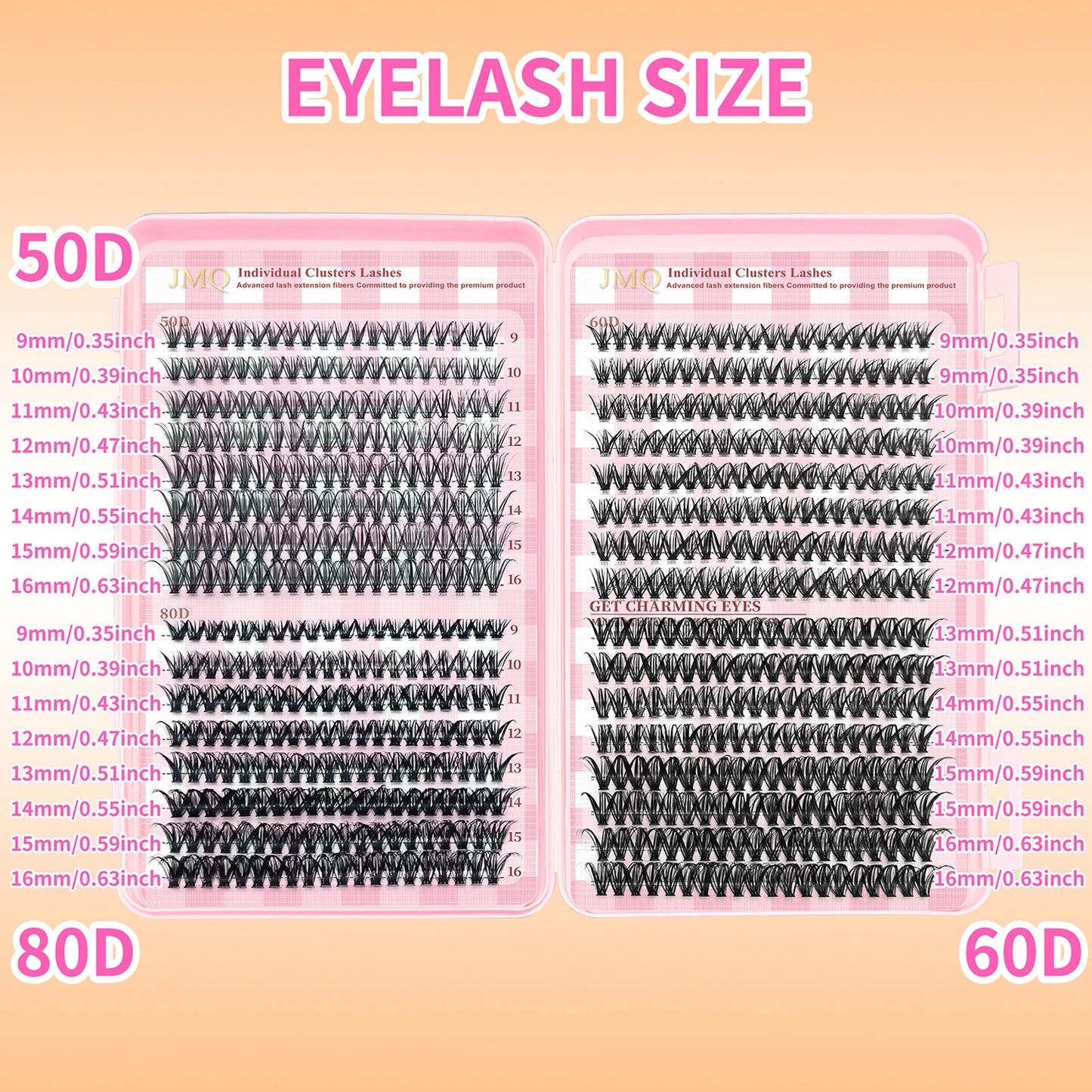 NEW  168 Fans Dry Cluster Lashes Cat Eye Lashes Invisible Band Premium Mink Manga Lash Clusters Women Cosmetic Accessories