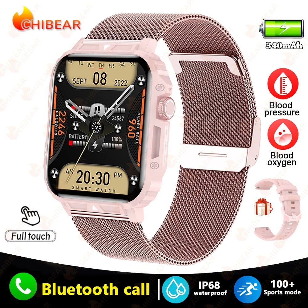 New Smart Watch Women Men AMOLED Full Touch Screen GPS Health Monitoring IP68 Waterproof Bluetooth Call Smart Watch For Android IOS
